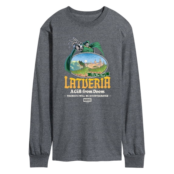 Fantastic Four - Dr. Doom Latveria Destination Tee - Men's Long Sleeve Graphic T-Shirt
