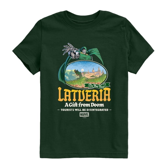 Fantastic Four - Dr. Doom Latveria Destination - Youth Boys Short Sleeve Graphic T-Shirt