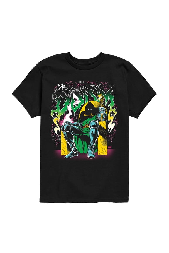 - Dr Doom - Youth Boys Short Sleeve Graphic T-Shirt