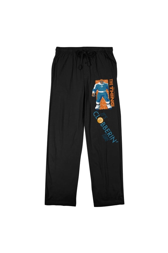 Fantastic Four First Steps The Thing Adult Black Sleep Pajama Pants-Small