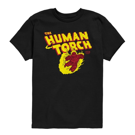 Fantastic Four - Human Torch Logo - Youth Boys Short Sleeve Graphic T-Shirt