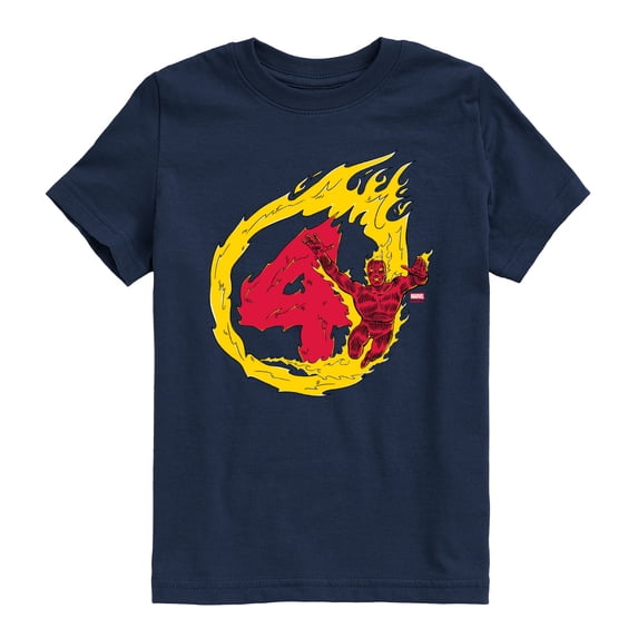 Fantastic Four - Human Torch - Youth Boys Short Sleeve Graphic T-Shirt