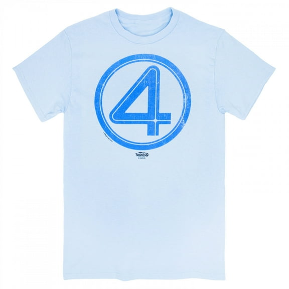 Fantastic Four Logo Blue Colorway T-Shirt-Medium