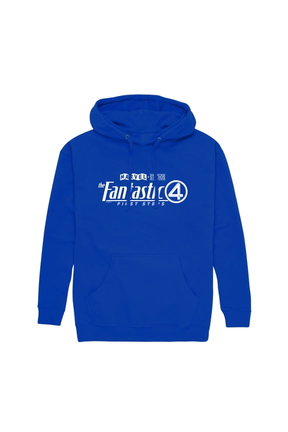 - Fantatic Four Logo White - Men's Fleece Hoodie Sweatshirt