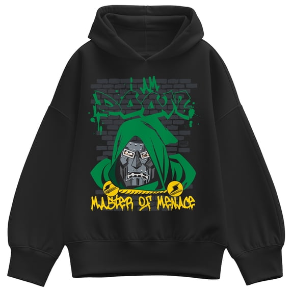 Fantastic Four - Master Of Menace Doom Graffiti - Women's Oversized Fleece Hoodie Sweatshirt