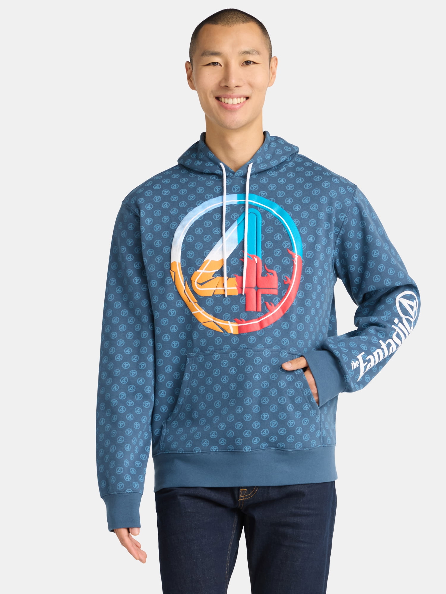 Fantastic Four Men's and Big Men's Powers Graphic Hoodie, Sizes S