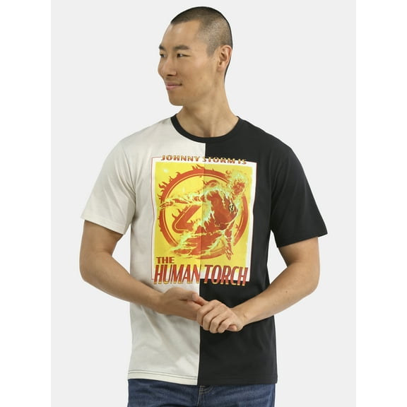 Fantastic Four, Men's & Big Men's Graphic T-Shirt, Johnny The Human Torch, Sizes S-3XL