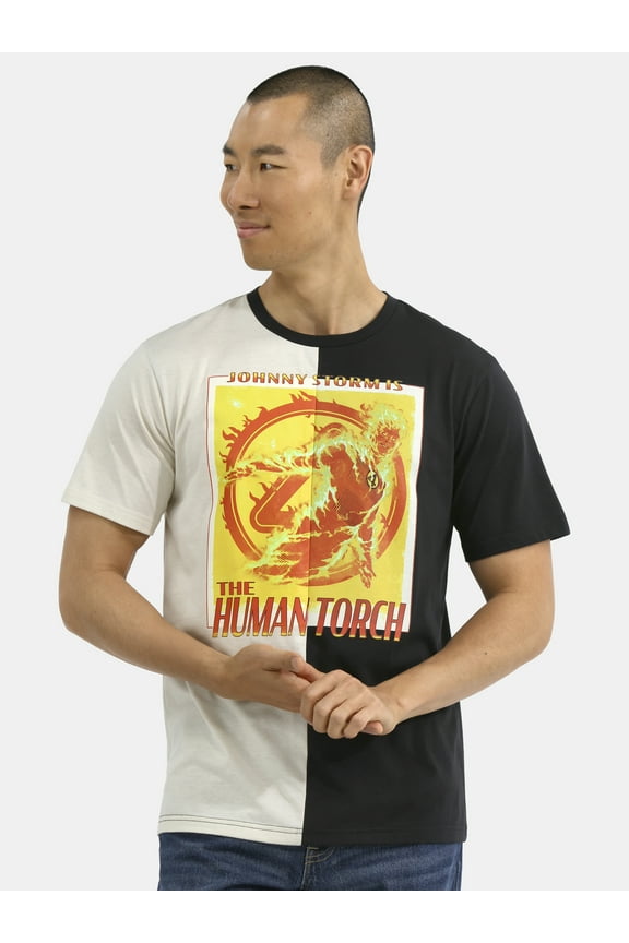 , Men's & Big Men's Graphic T-Shirt, Johnny The Human Torch, Sizes S-3XL