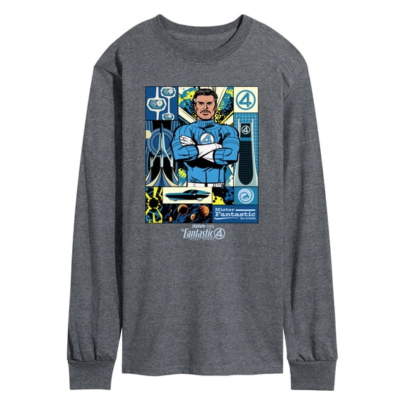 Fantastic Four - Mister Fantastic Grid - Men's Long Sleeve Graphic T-Shirt