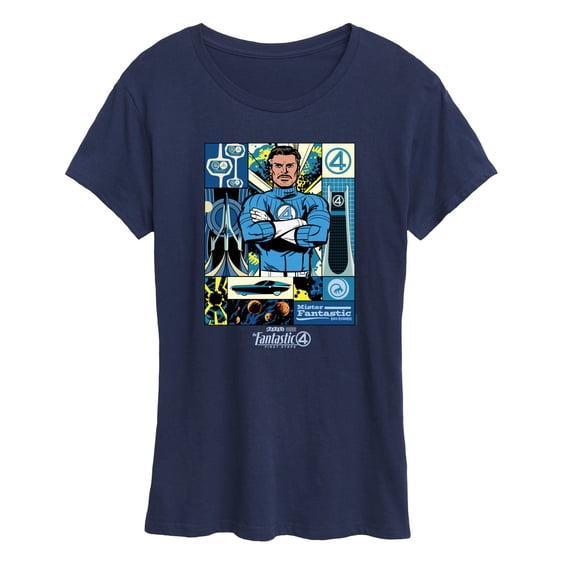 Fantastic Four - Mister Fantastic Grid Women's Short Sleeve Graphic T-Shirt