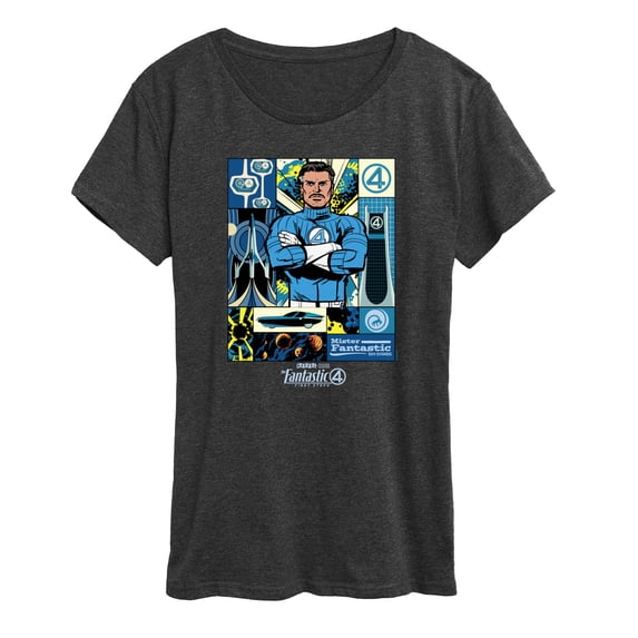 Fantastic Four - Mister Fantastic Grid Women's Short Sleeve Graphic T-Shirt