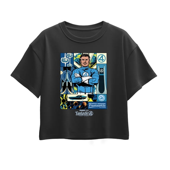 Fantastic Four - Mister Fantastic Grid - Youth Girls Boxy T-Shirt