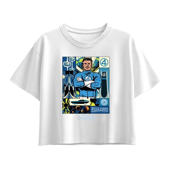 Fantastic Four - Mister Fantastic Grid - Youth Girls Boxy T-Shirt