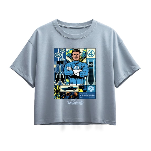 Fantastic Four - Mister Fantastic Grid - Youth Girls Boxy T-Shirt