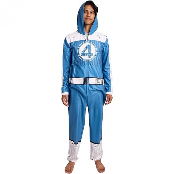 Fantastic Four Movie Johnny Storm Suit Adult Onesie-Medium