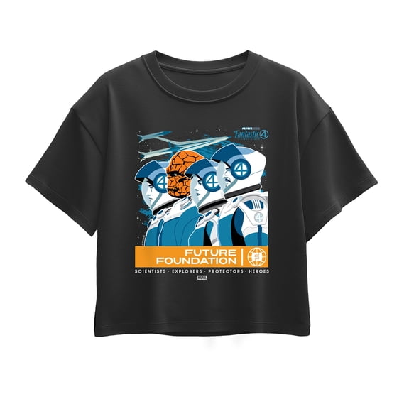 Fantastic Four - Retro Poster - Youth Girls Boxy T-Shirt