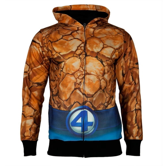 Fantastic Four - The Thing All Over Costume Zip Hoodie - Large