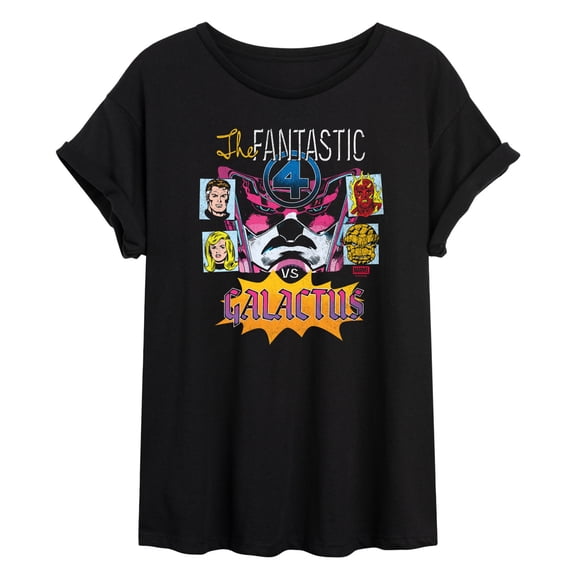 Fantastic Four - Vs Galactus - Juniors Oversized Graphic T-Shirt