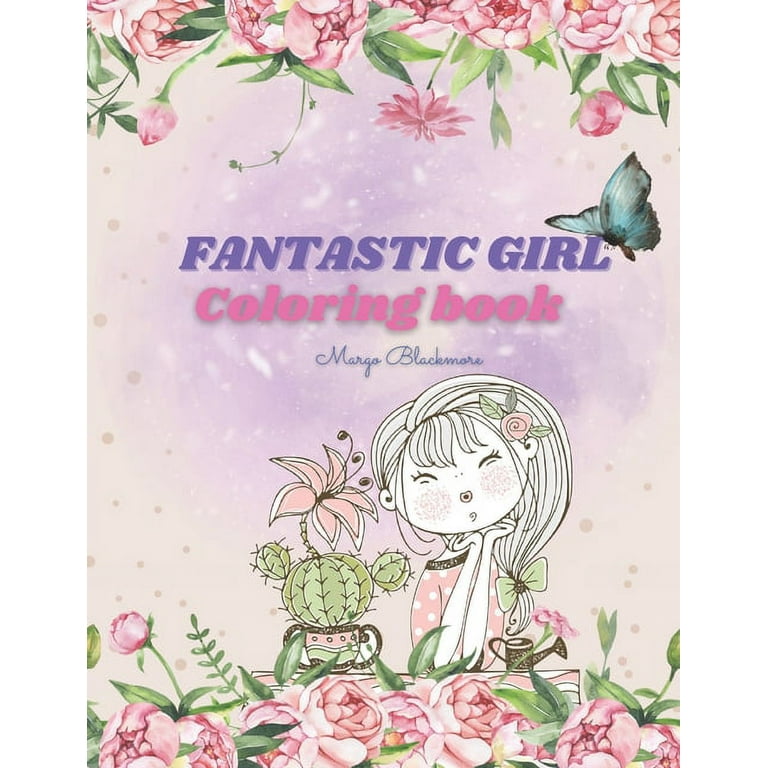 Girly 'Girl Stuff' Coloring Print Motif | Girly Coloring | Hardcover Journal