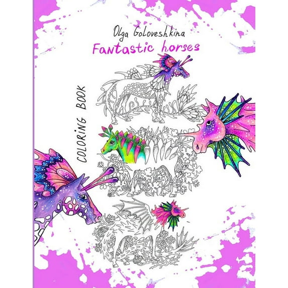 Fantastic Horses: Coloring book