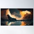 thumbnail image 1 of Fantastic Mountain Landscape Mk.17 Poster Wall Art, Modern Wall Decor, 12x18 UNFRAMED, 1 of 3