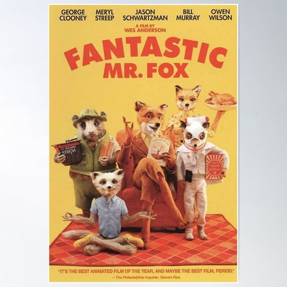 Fantastic Mr.Fox Poster Wall Art, Modern Wall Decor For Living Room Bedroom, 12x18 UNFRAMED