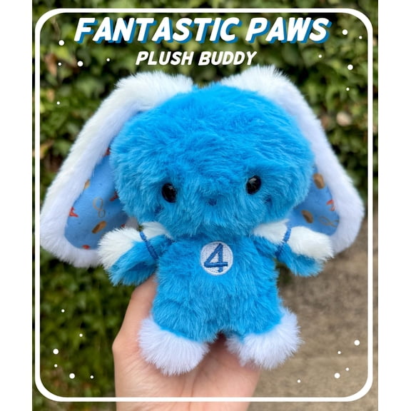 Fantastic Plush toy Rabbit F4 inspired plushie cute bag charm Johnny Storm Reed Richards S