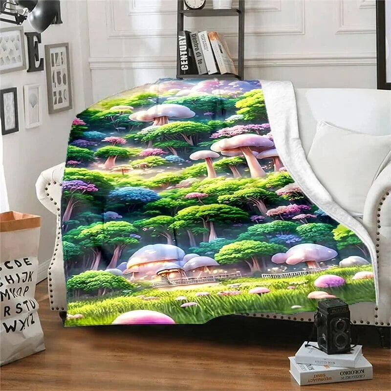 Fantastic Scenery Warm Soft Fashion Blanket Plush Sofa Picnic Blanket ...