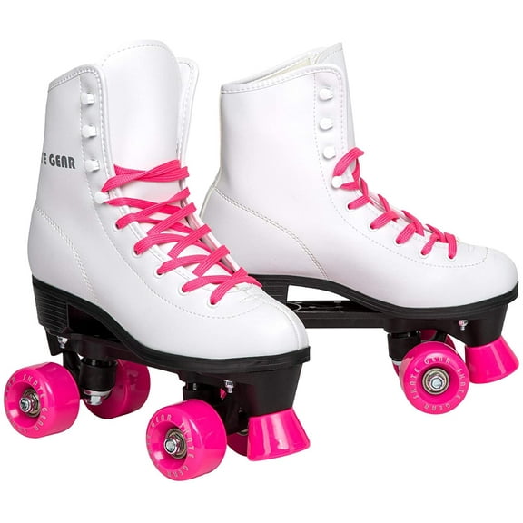 Fantastic Skates with Retro Quad Design for Kids and Adults (Pink, Women's 9 / Men's 8)
