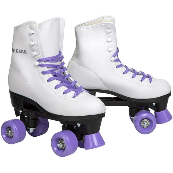 Fantastic Skates with Retro Quad Design for Kids and Adults (Purple, Women's 10 / Men's 9)