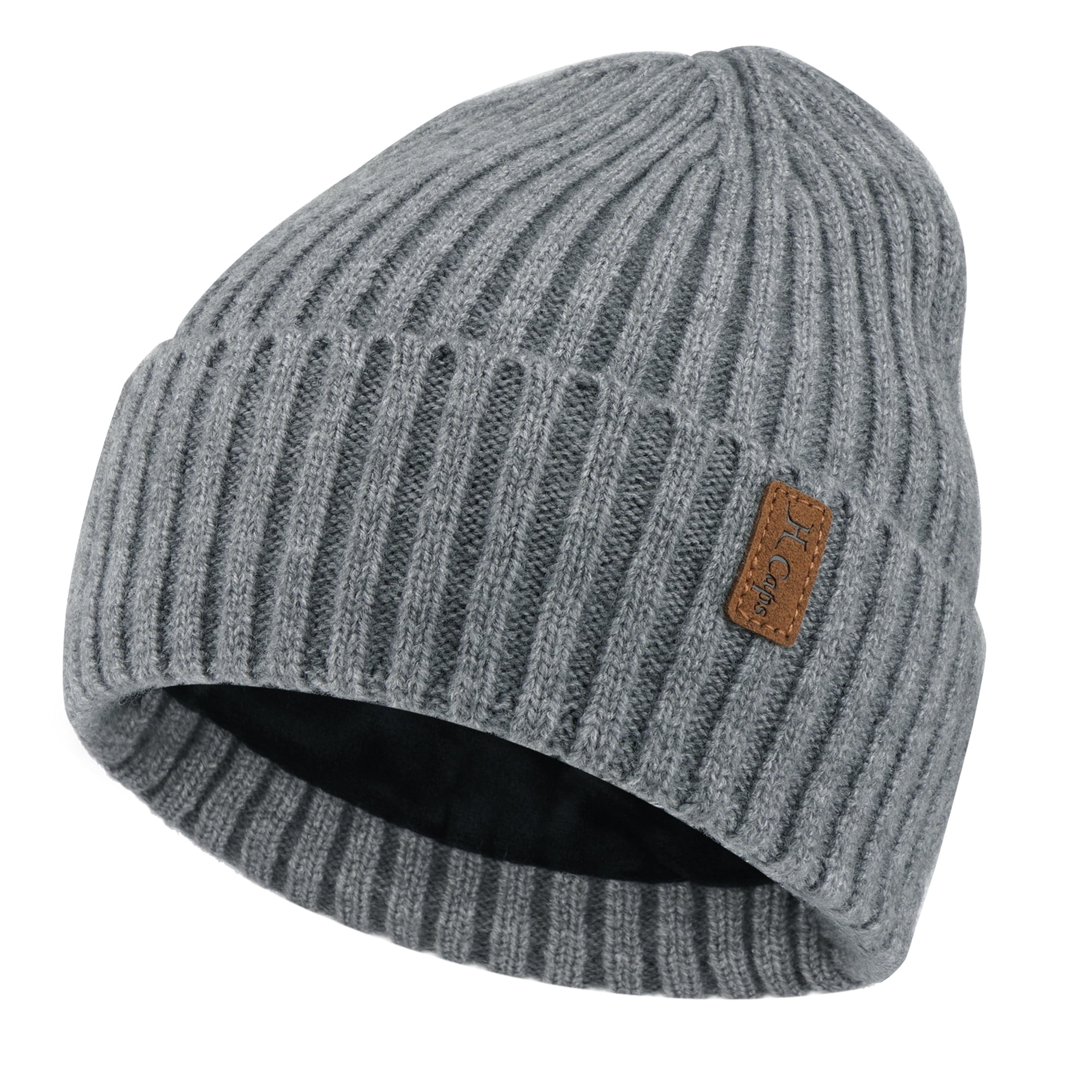 HiRui Knit Beanie For Men & Women – Slouchy Winter Skull Cap In Soft Stretch Fabric (Gray, One Size) - View #9