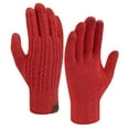 thumbnail image 1 of FZ FANTASTIC ZONE Women's Winter Warm Touchscreen Cable Knit Gloves Elastic Cuff Fleece Lined Thermal Gloves for Texting Driving, 1 of 6