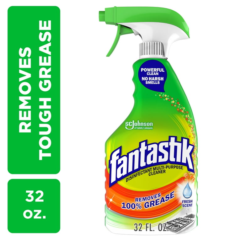 fantastik All-purpose Cleaner with Bleach - 32 fl oz (1 quart) - Fresh Clean Scent - 1 Each - Anti-bacterial - Clear fantastik All-purpose Cleaner with Bleach - 32 fl oz (1 quart) - Fresh Clean Scent - 1 Each - Anti-bacterial - Clear