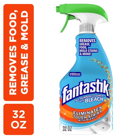 Fantastik All-Purpose Cleaner with Bleach, 32 Ounce Trigger Bottle