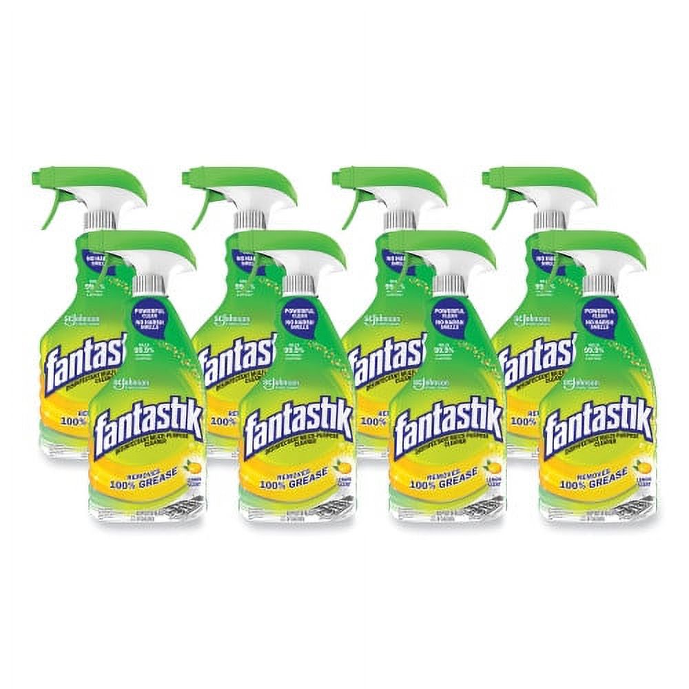 Fantastik Disinfectant MultiPurpose Cleaner Lemon Scent, 32 oz Spray Bottle, 8/Carton