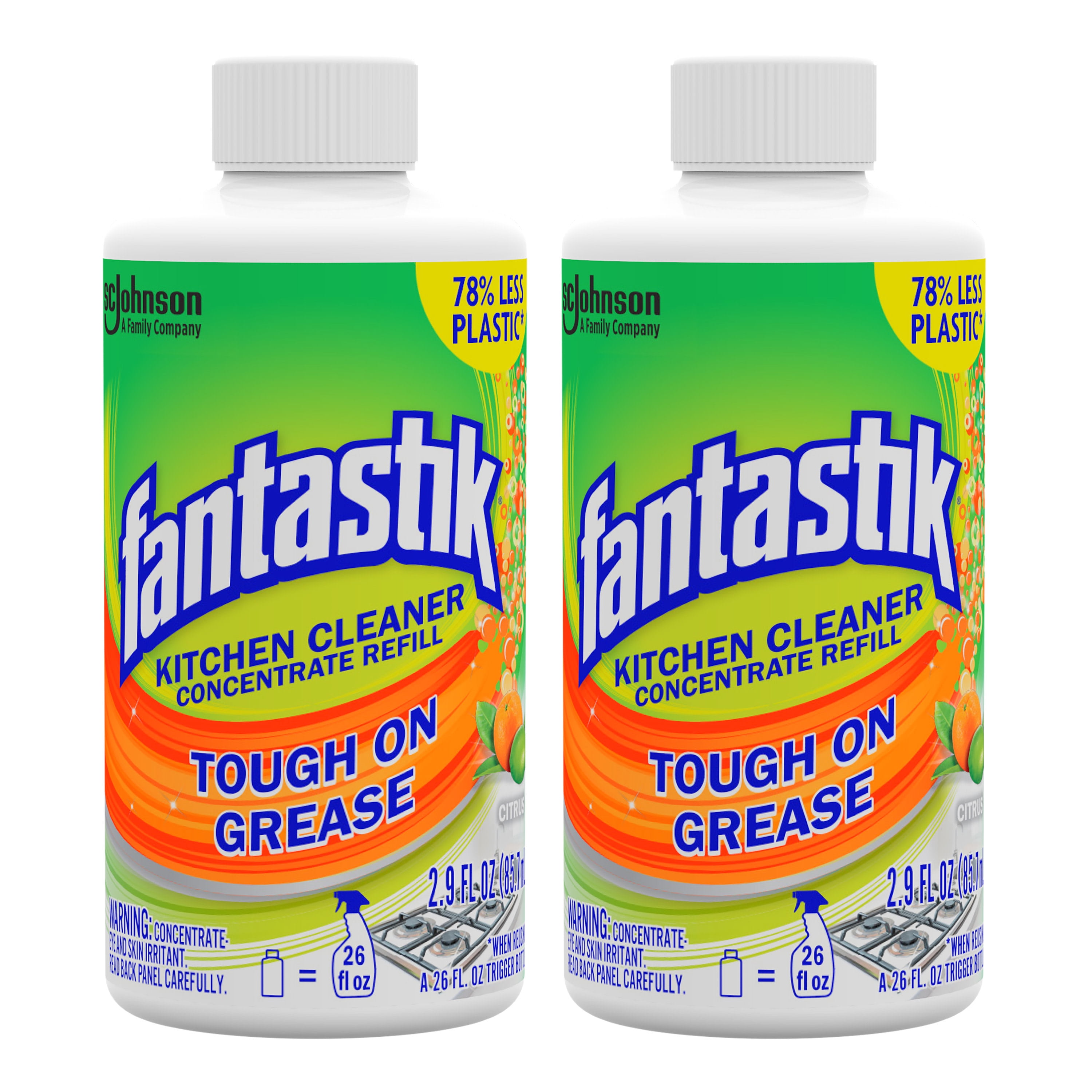 Fantastik Kitchen Cleaners, Clean Fresh Scent, 2.9 Ounce, 2 Count