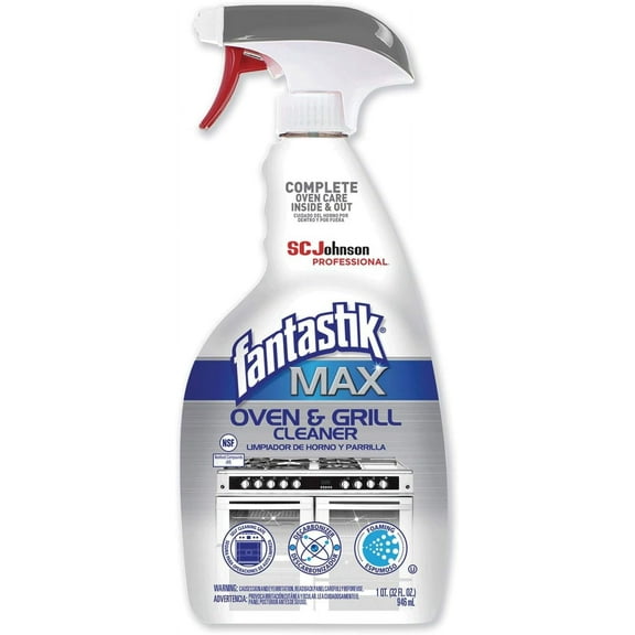 Fantastik Max Oven & Grill Cleaner Spray, Cleans Inside and Out, 32 Fl Oz