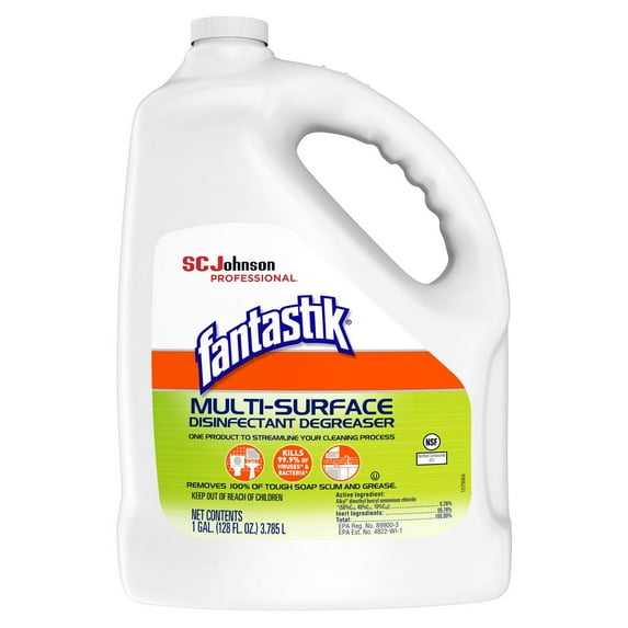 Fantastik, Multi-Surface Disinfectant Degreaser 128 Oz. 1 Gallon, Pack of 1, 4 Packs