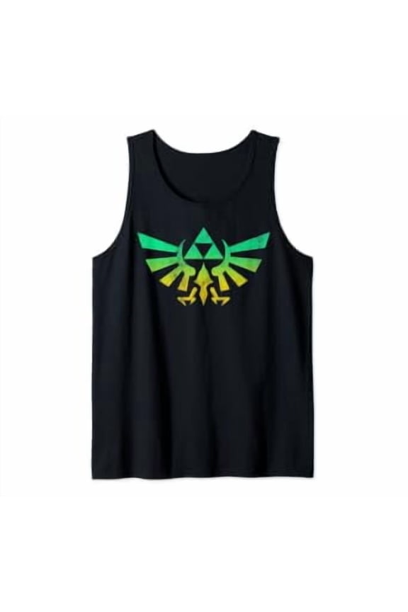 Fantasy Adventure Fantasy Triangle Crest Green Fade Tank Top Size S-3XL