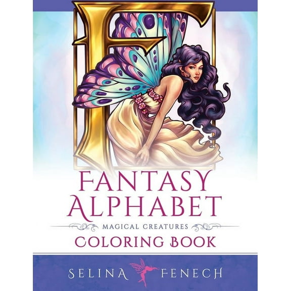 Fantasy Alphabet - Magical Creatures Coloring Book, (Paperback)