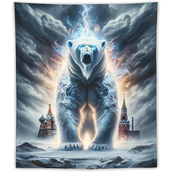 Fantasy Animal Wall Tapestry with Lightning, Dreamy Wall Art Decor for Bedroom Living Room Dorm, Background Hanging Tapestry 30x40 Inch