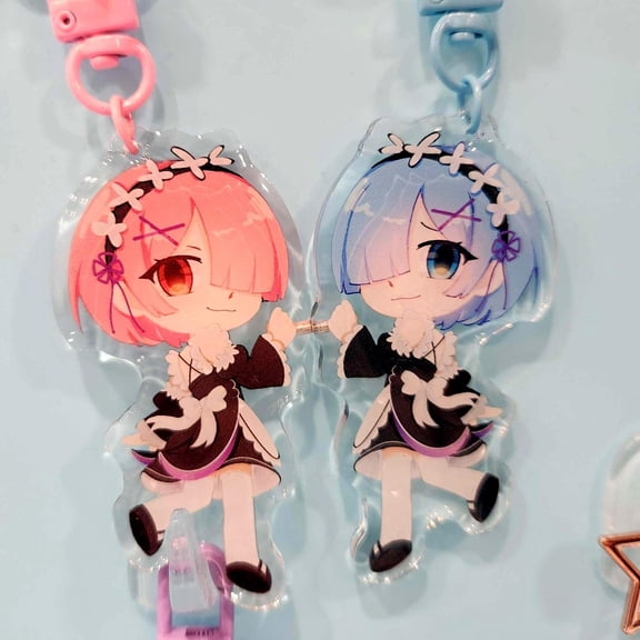 Fantasy Anime: Rem & Ren Magnetic Charms Keychain, RANDOM 1 PACK