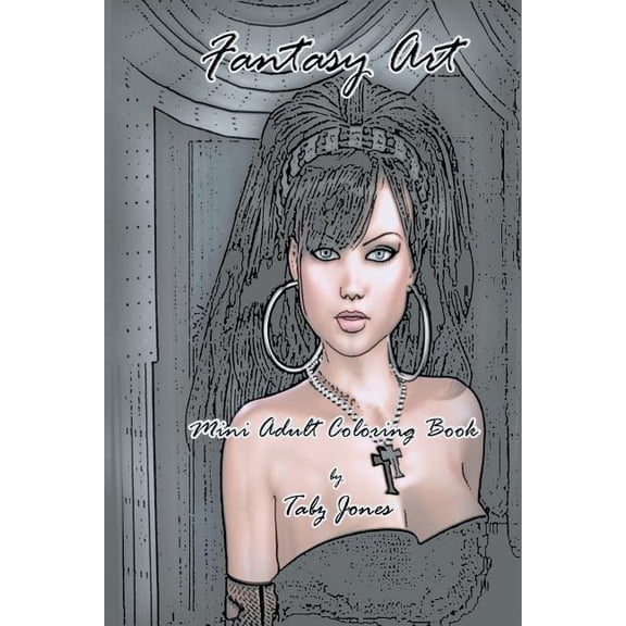 Fantasy Art Mini Adult Coloring Book (Paperback)