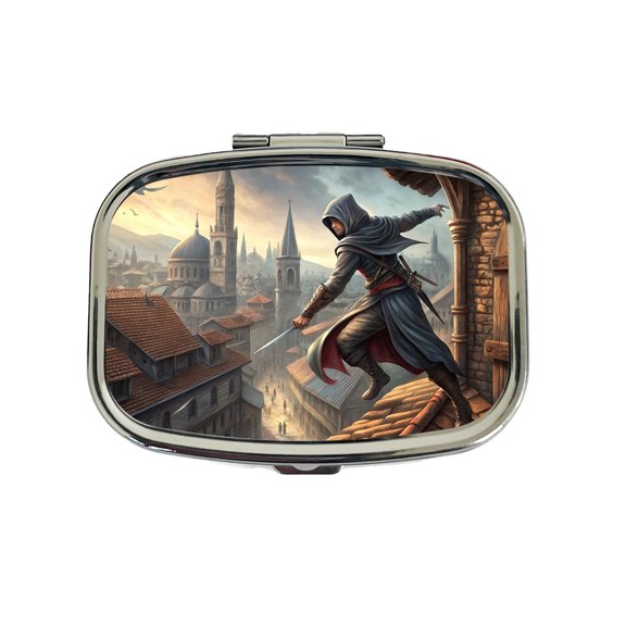 Fantasy Assassin Rogue Thief Rooftop Running Small Travel Handbag Pill Box Case