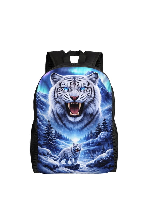 Fantasy Aurora Wildlife Tiger Backpack Large Capacity Laptop Bag for Men and Women