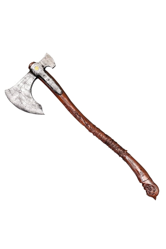 Fantasy Axe Kratos Leviathan Foam Axe Props Replica. for Collection, Gift, Cosplay at Anime Show and Outdoor Fair Brown