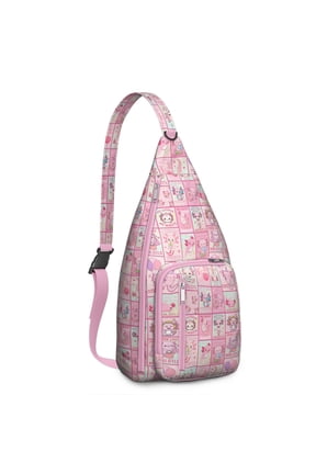 Fantasy Axolotl Shoulder Bag - Whimsical Cartoon Design, Durable Water-resistant Sling Pack, Adjustable Strap & Breathable Fabric for Unisex & Tactical Use (Perfect Cute Gift for Axolotl Fans)