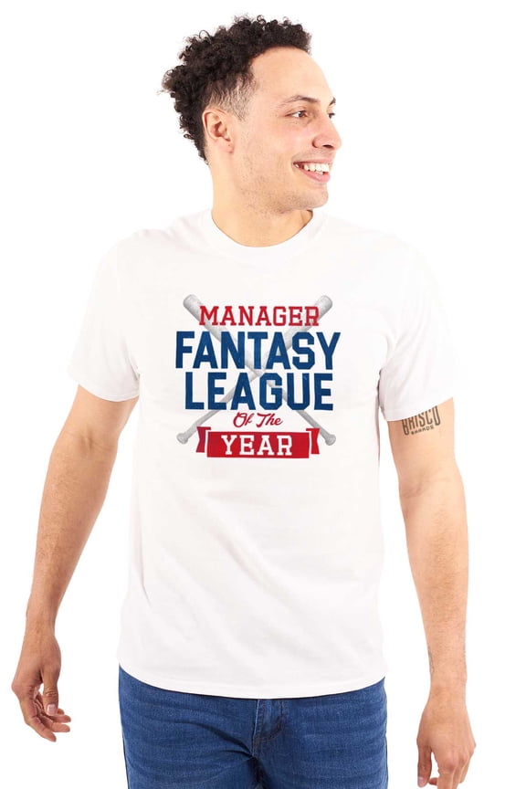 Fantasy Baseball League Manager Men's Graphic T Shirt Tees Brisco Brands S