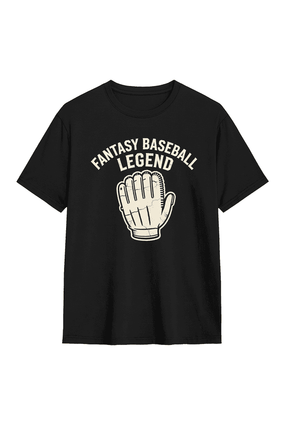 Fantasy Baseball Legend Glove Cool Graphic Tee for Men, Witty Family Gift Cotton Short Sleeves T-Shirt