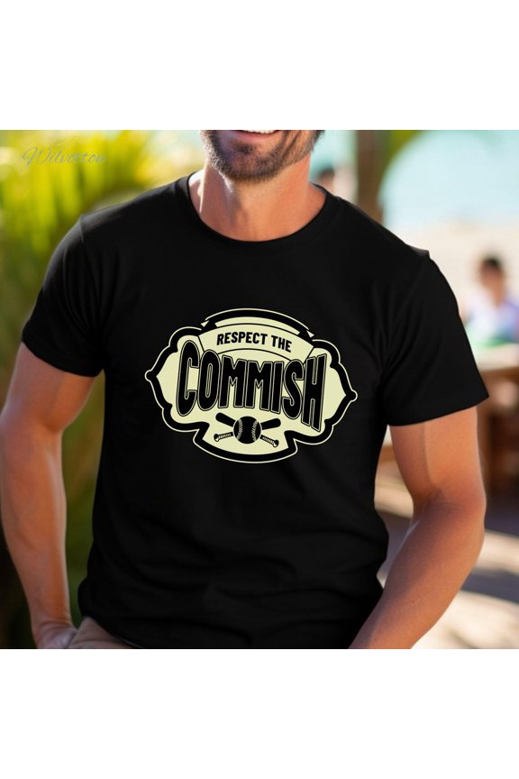 Fantasy Baseball Shirt: Respect The Commish Sweatbaseball Sweatbaseball, Fantasy Baseball Tee League Commissioner F7263